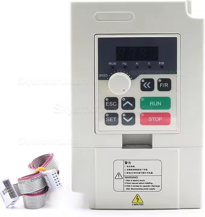 3.5KW VFD Spindle Kit GDZ105X102-3.5 + H100-3.7S2/T4 Indc. Air Cooled Spindle Motor + Variable Frequency Drive + 13Pcs ER20 Collet